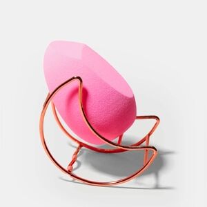 Makeup Spinge Holder - Half Moon In Rose Gold BNIB